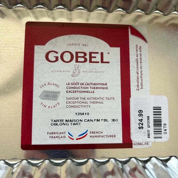 Gobel Tart Quiche French Tart Pan NWT France Pastry Baking - Picture 3 of 6